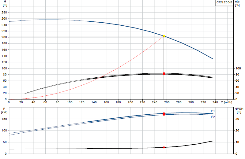 Curva di prestazione CRN 255-5