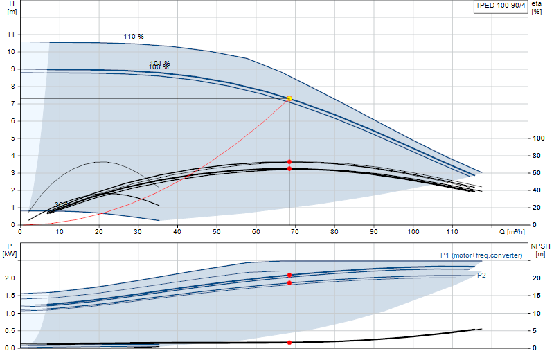 Curva di prestazione TPED 100-90/4