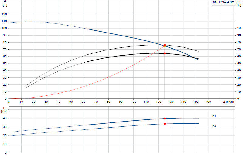 Curva di prestazione BM 125-4-ANE