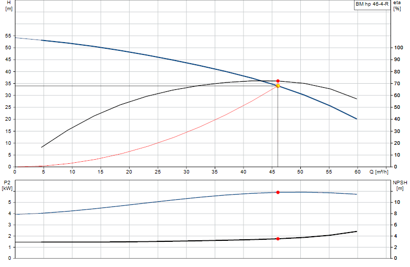 Curva di prestazione BM hp 46-4-R