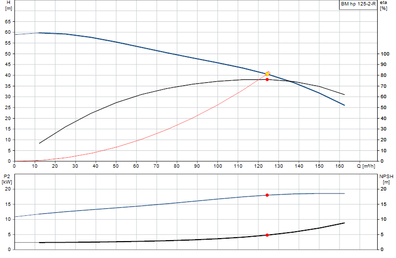 Curva di prestazione BM hp 125-2-R