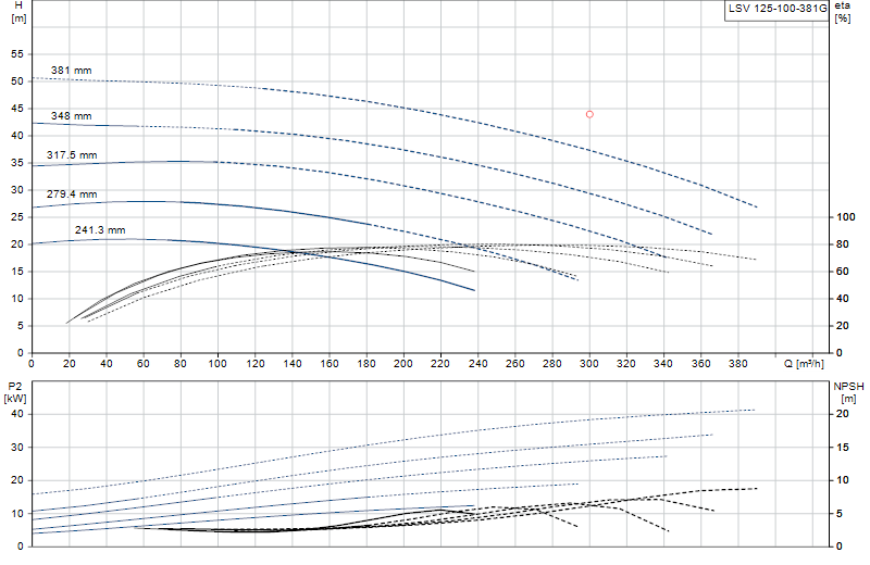 Performance curve LSV 125-100-381G