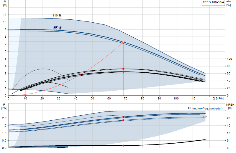 Curva di prestazione TPED 100-90/4