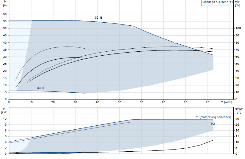 Curva di prestazione NBSE 020-110/10.31