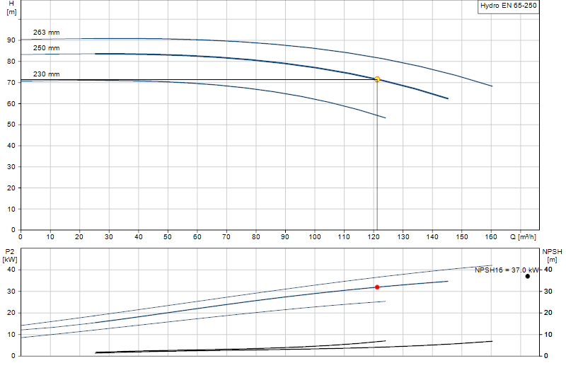Performance curve Hydro EN 65-250