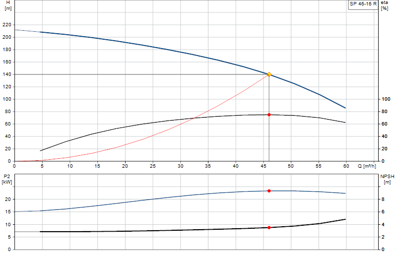 Curva di prestazione SP 46-16 R