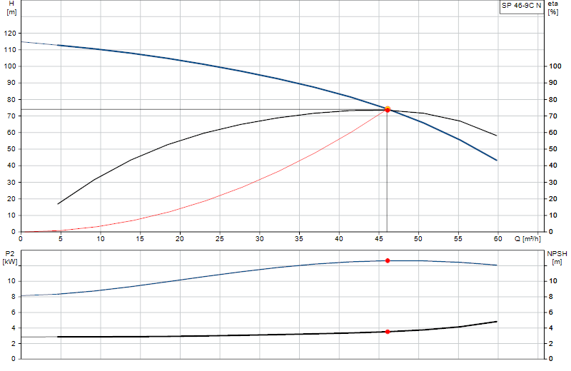 Curva di prestazione SP 46-9C N