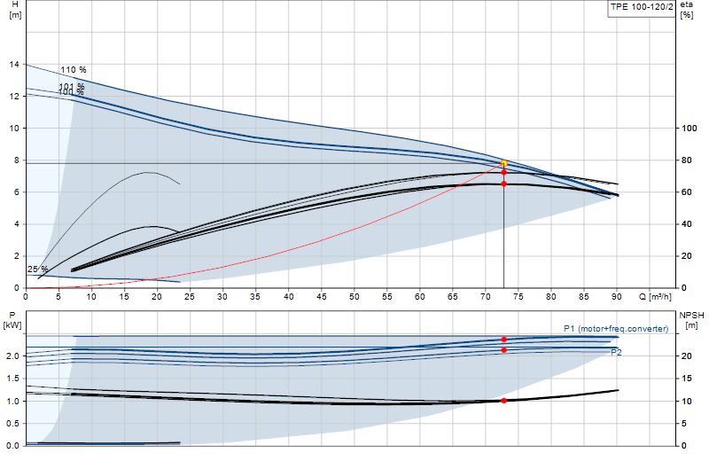 Curva di prestazione TPE 100-120/2
