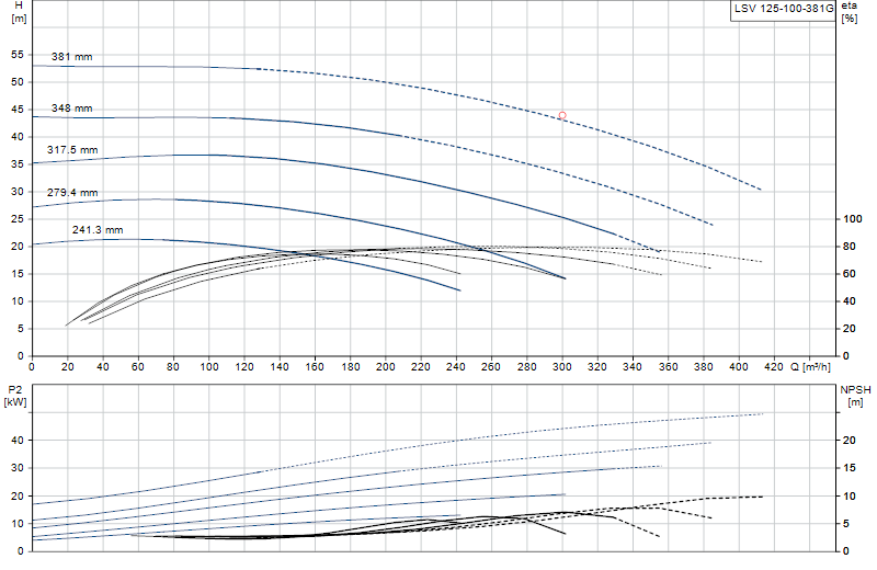 Curva di prestazione LSV 125-100-381G