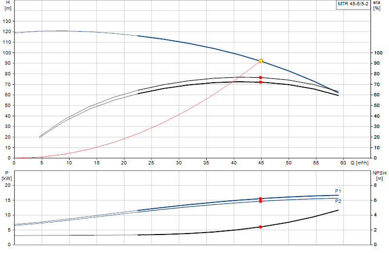 Curva di prestazione MTR 45-5/5-2
