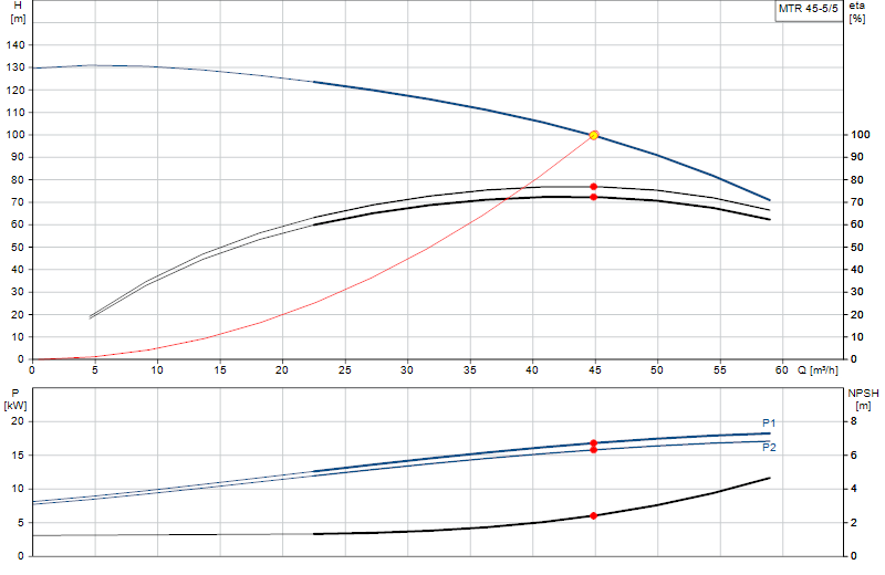 Curva di prestazione MTR 45-5/5