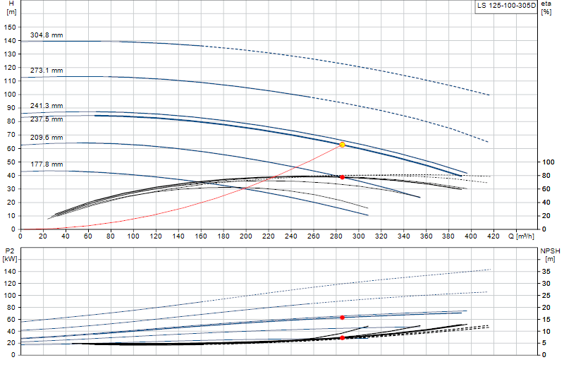 Curva di prestazione LS 125-100-305D