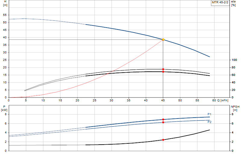 Curva di prestazione MTR 45-2/2