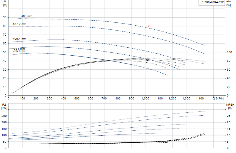 Performance curve LS 300-200-489D