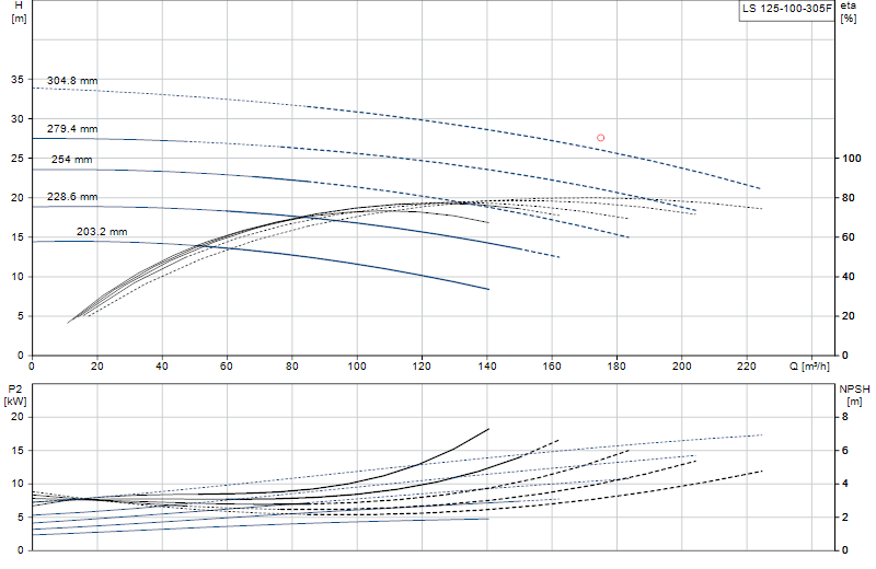 Curva di prestazione LS 125-100-305F