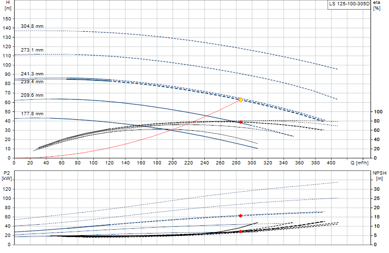Curva di prestazione LS 125-100-305D