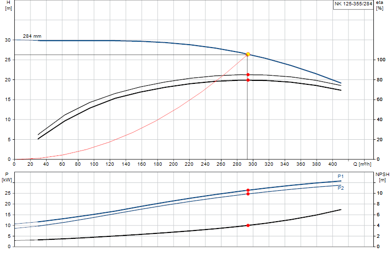 Curva di prestazione NK 125-355/284