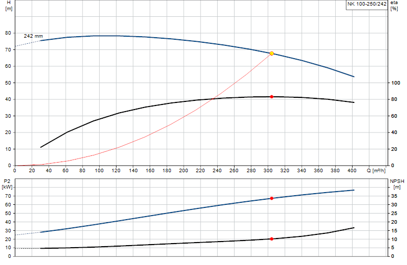 Curva di prestazione NK 100-250/242