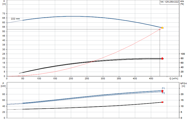 Curva di prestazione NK 125-250/222