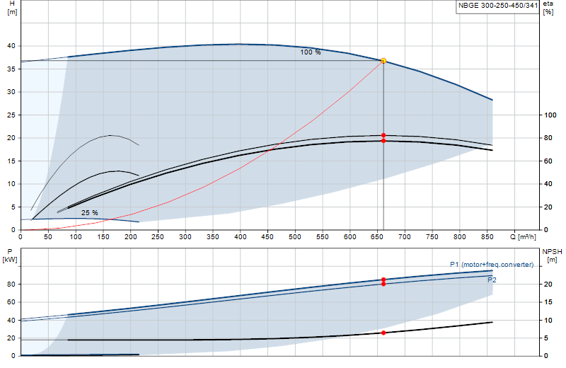 Curva di prestazione NBGE 300-250-450/341