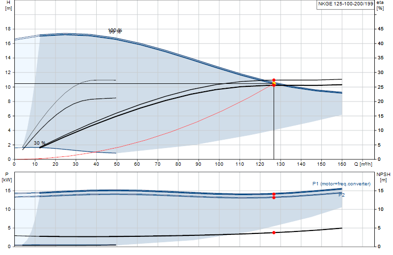 Curva di prestazione NKGE 125-100-200/199