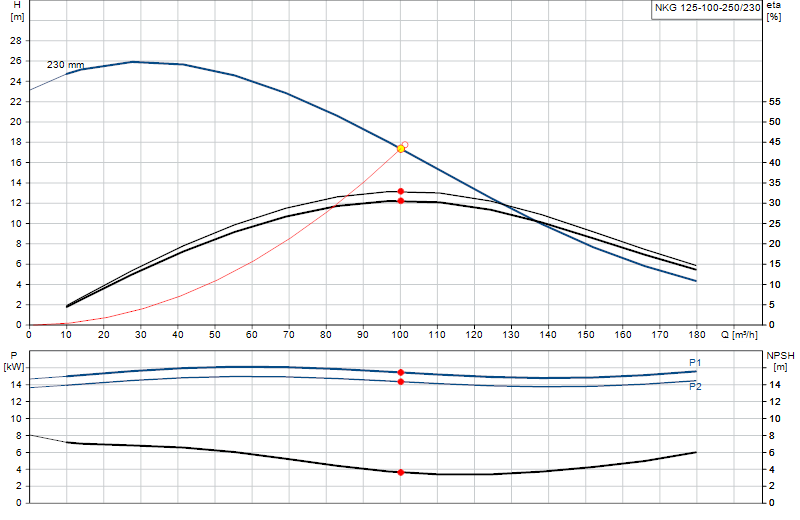 Curva di prestazione NKG 125-100-250/230