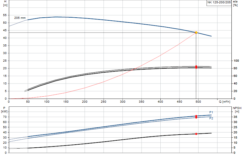 Curva di prestazione NK 125-200/205