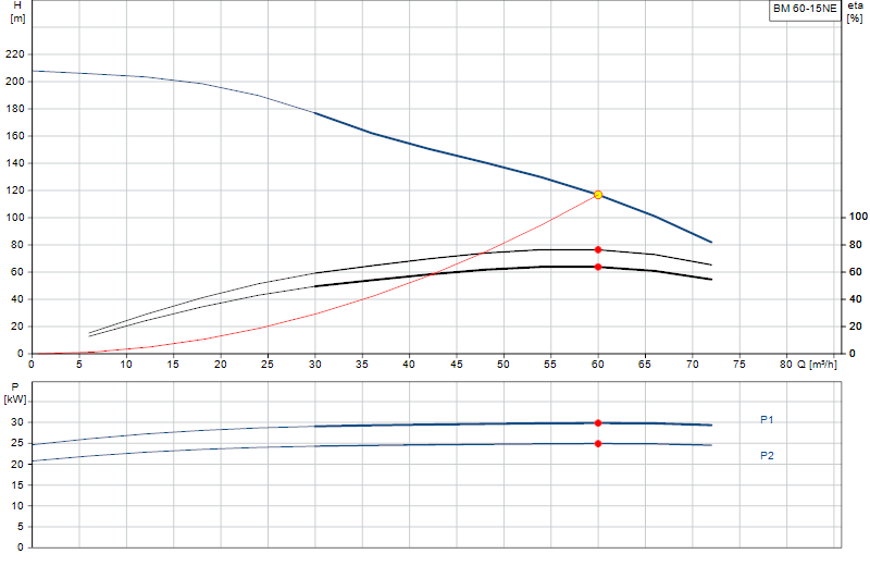Curva di prestazione BM 60-15NE