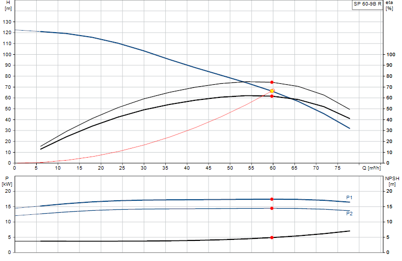 Curva di prestazione SP 60-9B R