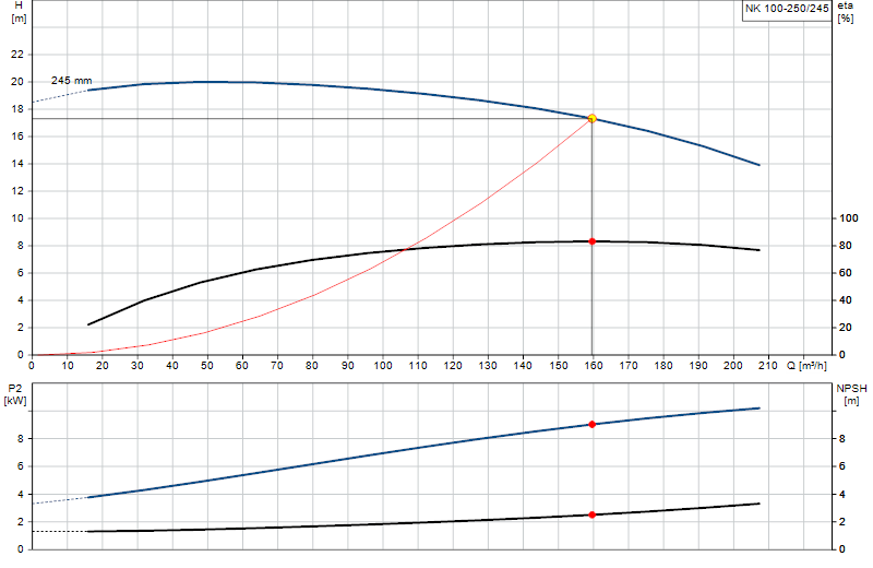 Curva di prestazione NK 100-250/245