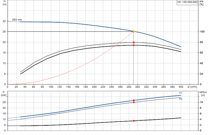 Curva di prestazione NK 125-380/283
