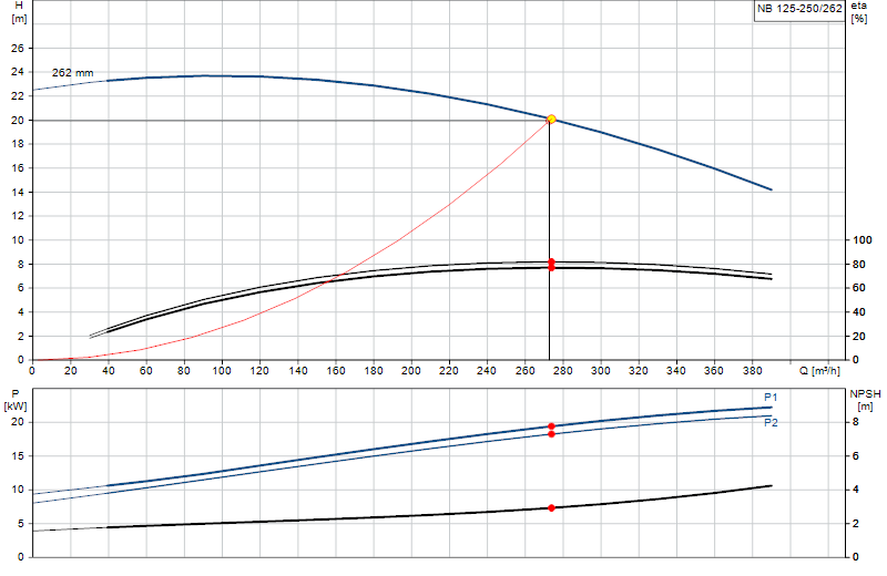 Curva di prestazione NB 125-250/262