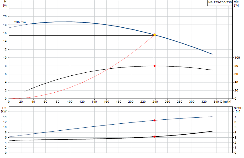 Curva di prestazione NB 125-250/236