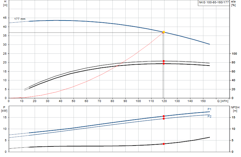 Courbe de performance NKG 100-80-160/177