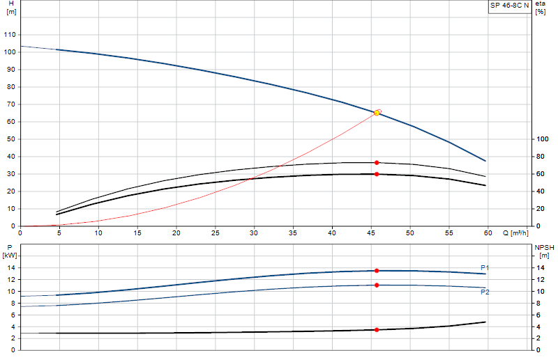 Curva di prestazione SP 46-8C N