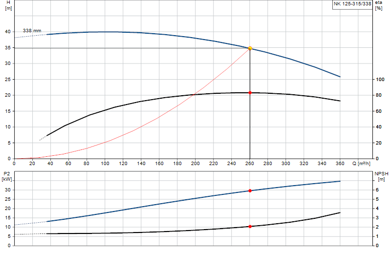 Curva di prestazione NK 125-315/338