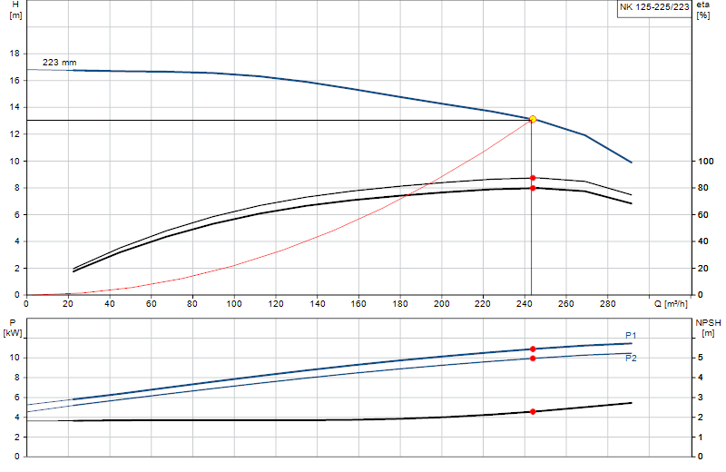 Curva di prestazione NK 125-225/223
