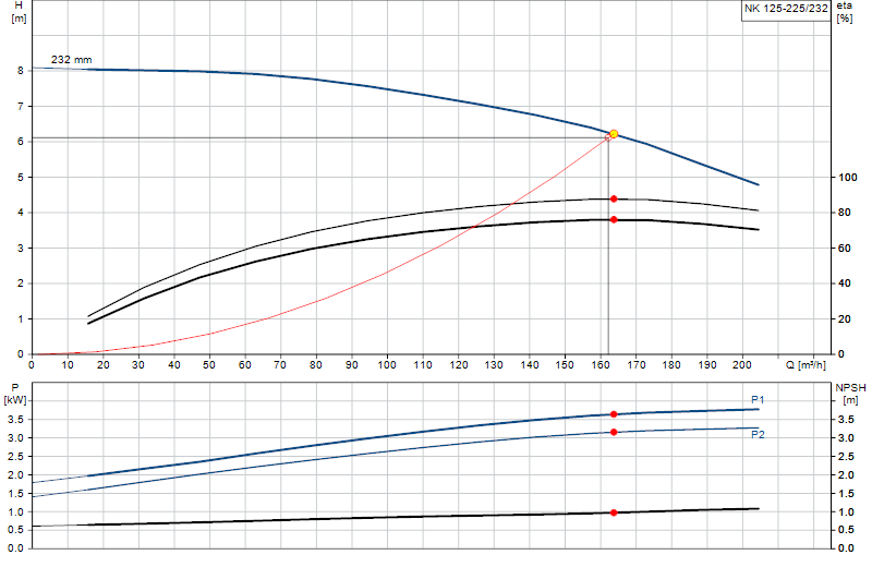 Curva di prestazione NK 125-225/232