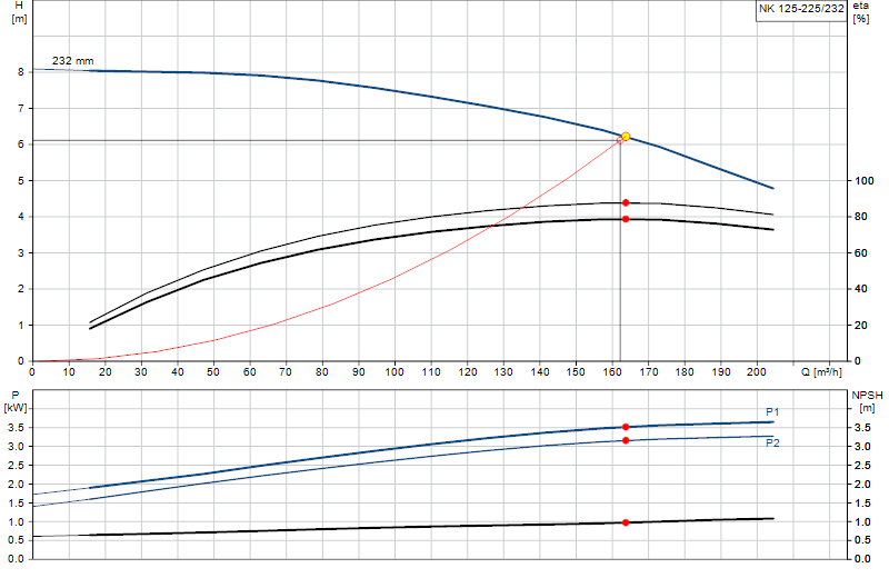 Curva di prestazione NK 125-225/232