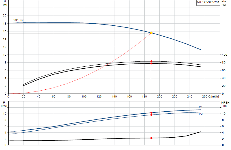 Curva di prestazione NK 125-320/231