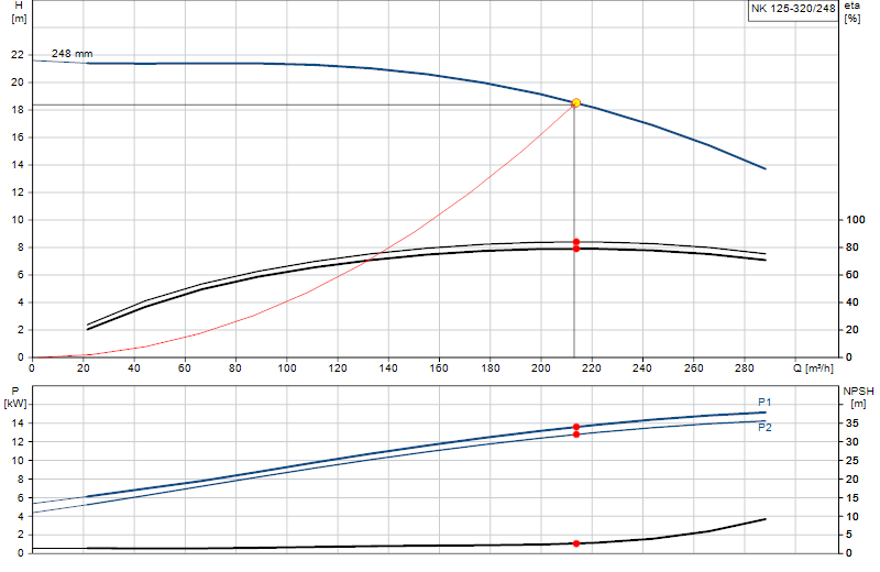 Curva di prestazione NK 125-320/248