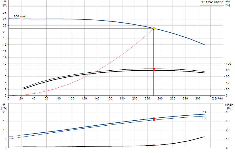 Performance curve NK 125-320/260