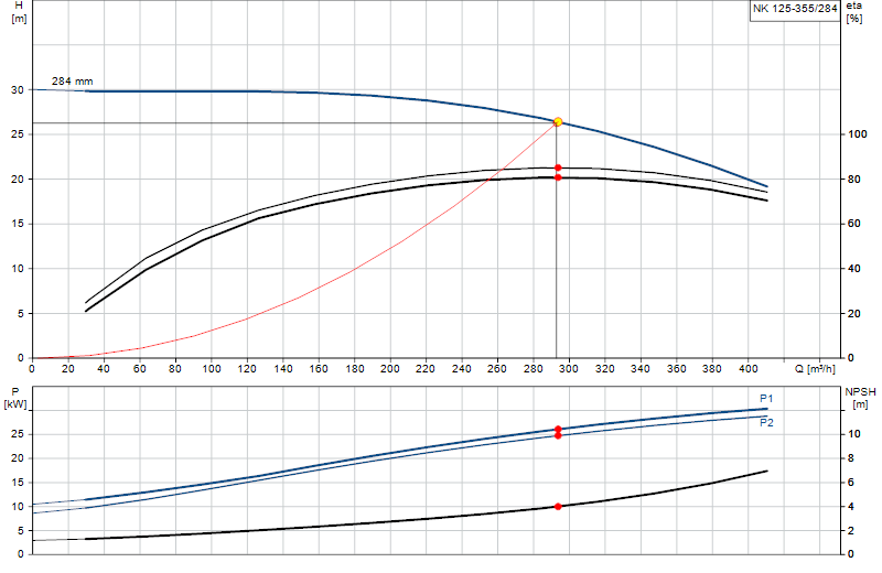 Curva di prestazione NK 125-355/284