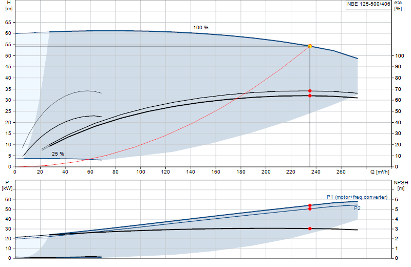 Curva di prestazione NBE 125-500/406