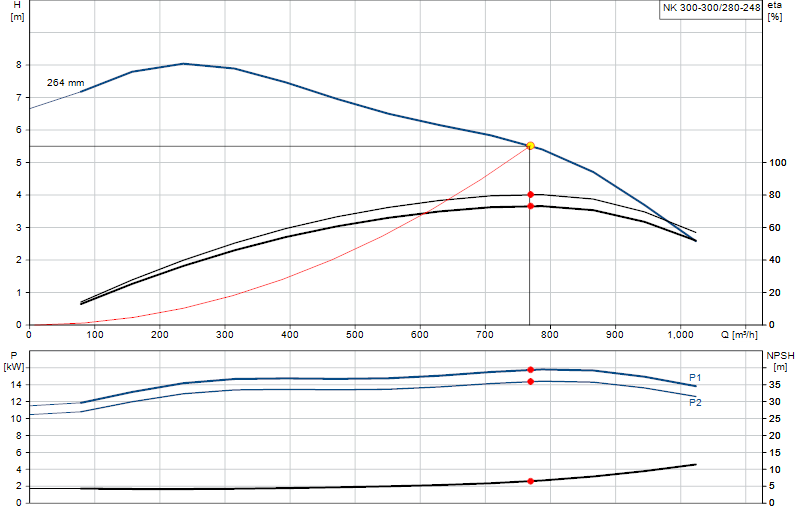 Curva di prestazione NK 300-300/280-248