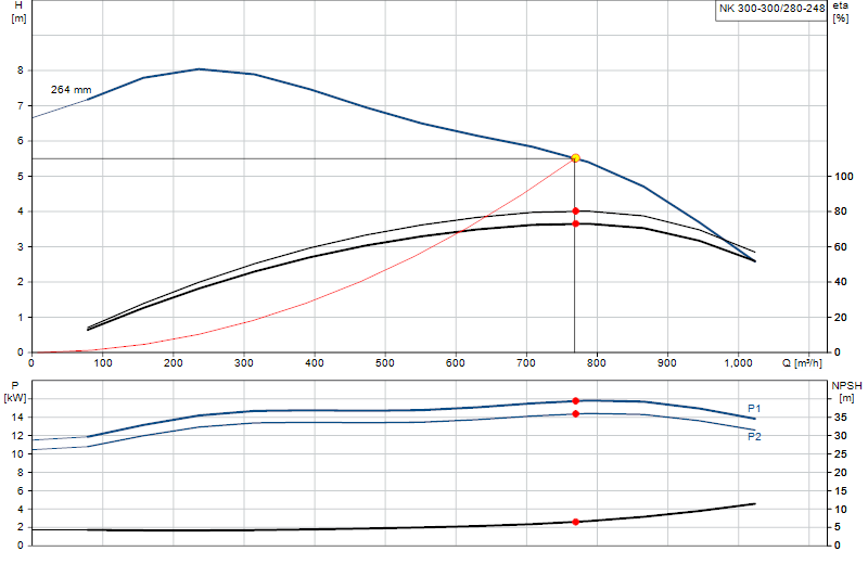 Curva di prestazione NK 300-300/280-248