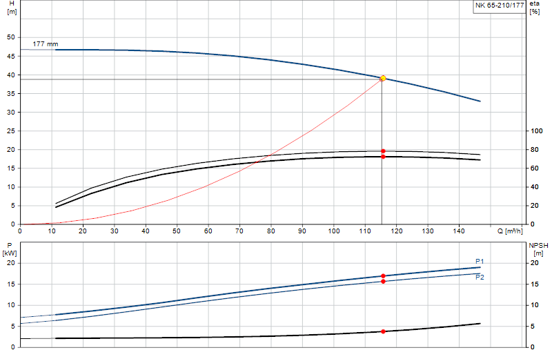 Curva di prestazione NK 65-210/177