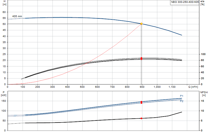 Curva di prestazione NBG 300-250-400/405