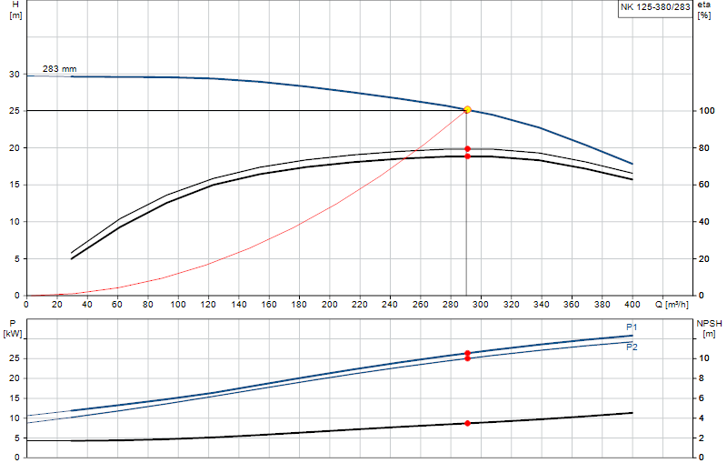 Curva di prestazione NK 125-380/283