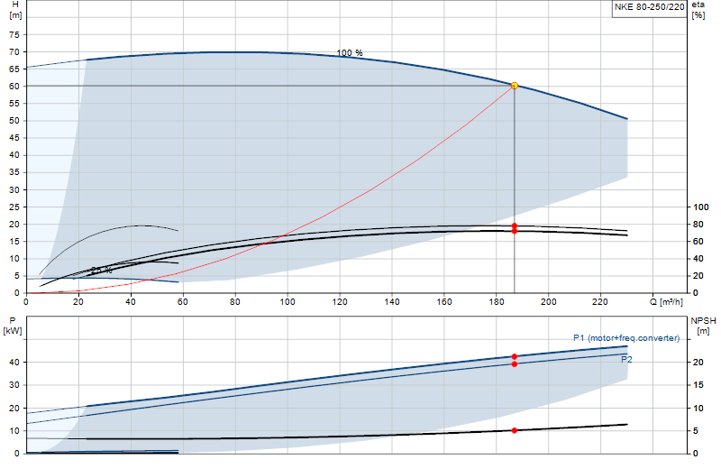 Courbe de performance NKE 80-250/220
